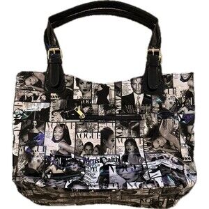 NEW Vogue Magazine Cover Collage Tote Bag – Faux Patent Leather Shoulder Purse